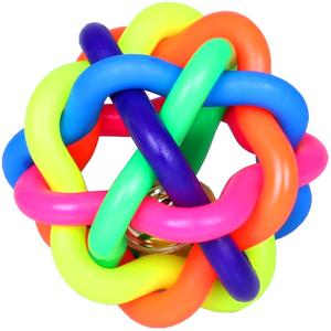 宠物小狗狗七彩铃铛玩具球发声磨牙耐咬训练泰迪幼犬玩具宠物用品