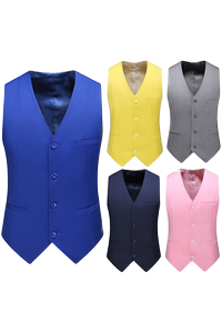 主推镂空礼服酒店大码西服马甲修身17个纯色外贸跨境711p45图片
