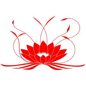 瑜伽馆莲花墙贴纸定制瑜伽馆店铺名字莲花贴画瑜伽工作室玻璃贴画