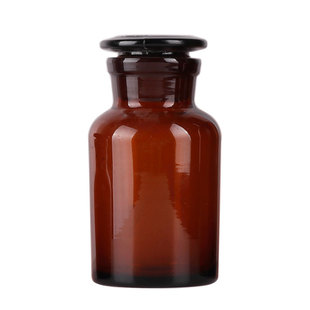 华鸥玻璃白大口磨砂密封广口瓶30/60/125/250/500/1000/2500/5000/10000/20000ml试剂透明棕色大口带盖磨口瓶