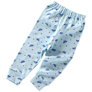 儿童秋裤纯棉单条男童线裤女童宝宝棉毛裤全棉衬裤打底裤开档收口