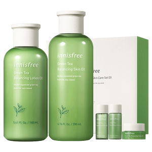 innisfree/悦诗风吟绿茶平衡水乳洁面套装补水保湿