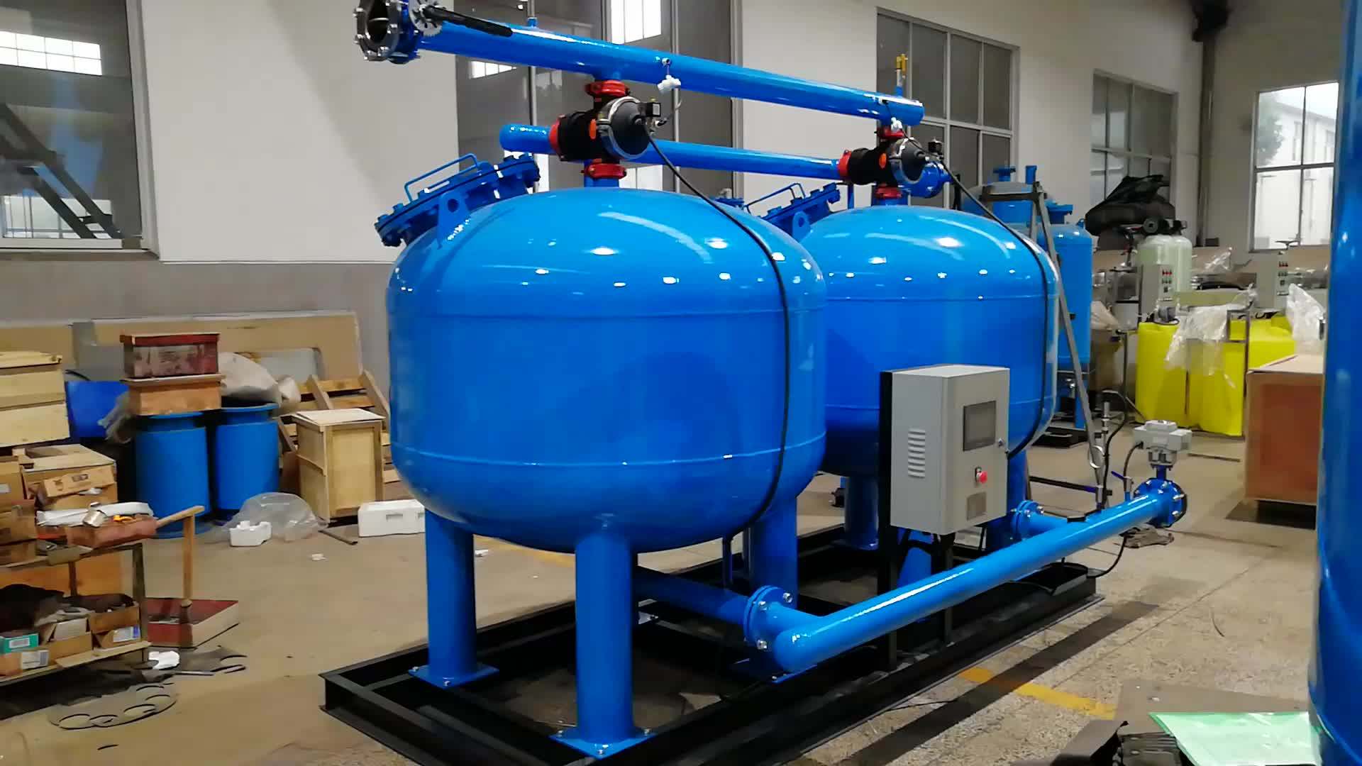 Automatic Backwash Dia1.8m Sand Filter System For Water Treatment To