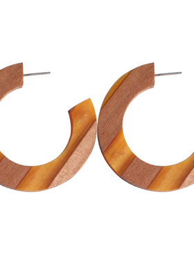 克拉夸张半透明质感拼接耳环