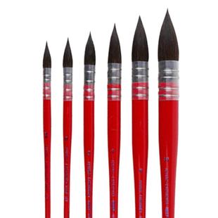 澳洲进口neef阿尔瓦罗红胖子松鼠毛水彩画笔拖把画笔红瘦子Alvaro勾线笔平头刷猫舌榛形峰画笔板刷小红刷铺色