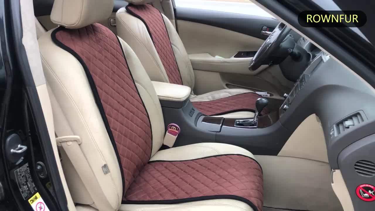 Auto Interior Accessories Suede Quilted Nonslip Suede Car Seat Cover