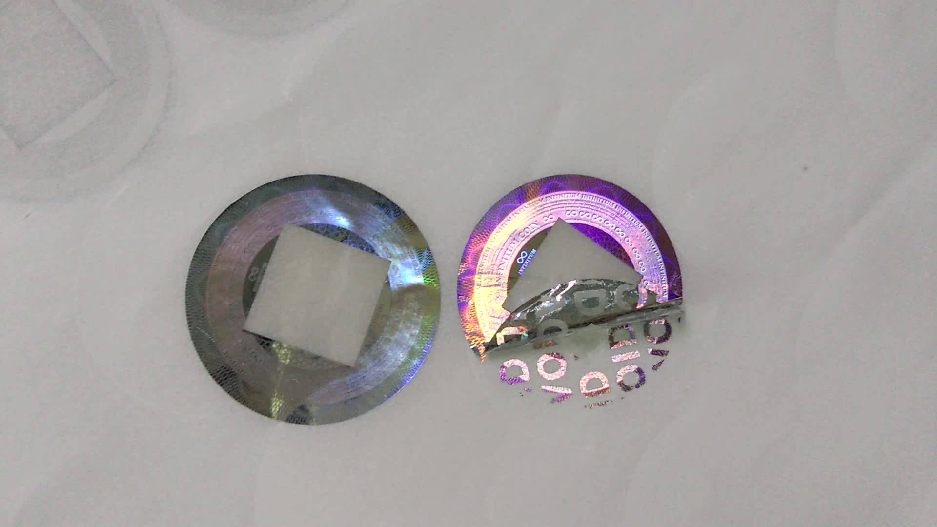 Demetallization Effect Transparent Window Sticker Custom Laser 3d