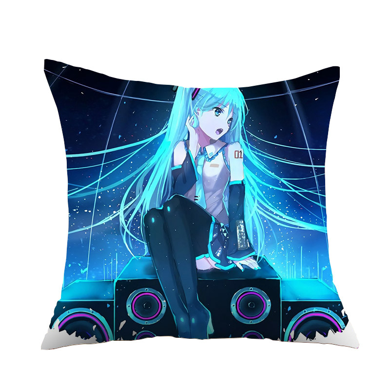 初音未来抱枕和服少女靠垫定制