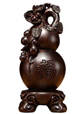 红木家居客厅电视柜乔迁送礼葫芦