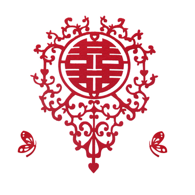 用品定制姓名超大双喜字婚房布置