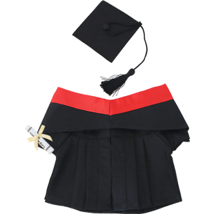 公仔毕业袍学士服玩偶港大学校博士帽硕士服小熊娃娃衣畢業定制
