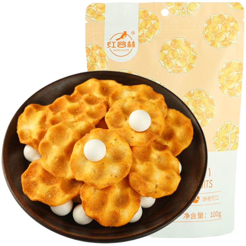 网红推荐红谷林小8袋石头馍石头饼