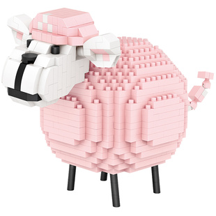 HC GEM小颗粒积木加勒比海盗船黑珍珠号飞船益智乐高拼插玩具礼物