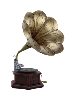 复古黑胶唱机铁艺酒吧咖啡厅摆件