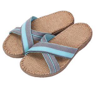 金硕 儿童亚麻拖鞋 33 35码 夏季 居家 亲子 防滑 家居棉麻拖鞋