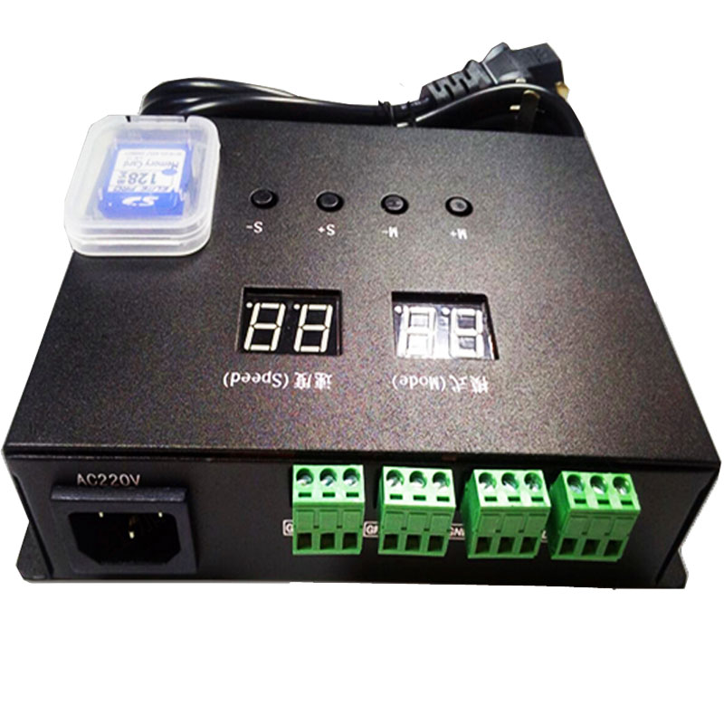 LED数码管外控护栏管SD卡控制器全彩LED点光源七彩控制系统控制器