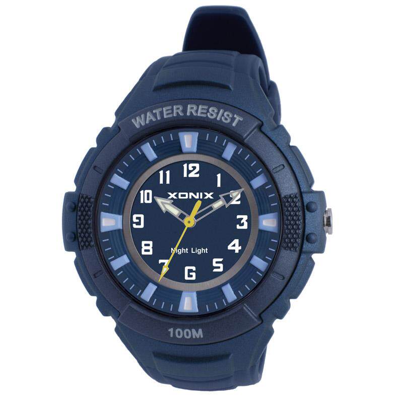 XONIX精准男士大表盘防水游泳潜水指针夜光灯学生考试电子表男QI
