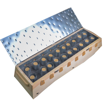 木制艾灸盒督脉s型脊柱实木