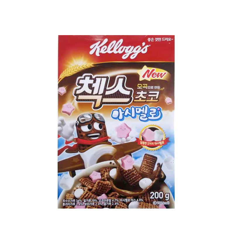 李泰民韩国进口Kelloggs家乐氏五谷巧克力即食棉花糖麦片营养早餐