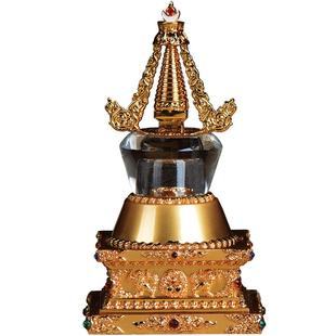 欧斯特 西藏镀金供养八大佛塔 摆件 菩提塔 尊胜塔 天降塔 涅槃塔