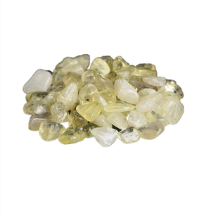 优质保真黄水晶消磁石手链散装碎水晶铺花盆鱼缸造景石子包邮