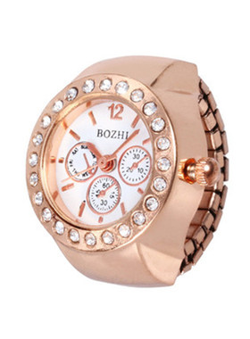 新款创意简约复古表盘弹性戒指