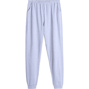 2件纯棉睡裤男春秋宽松家居裤中厚全棉夏休闲运动长裤秋冬居家裤