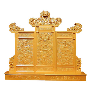龙椅宝座雕龙屏风仿古餐厅隔断帝王主人椅摄影道具大师法座酒吧椅