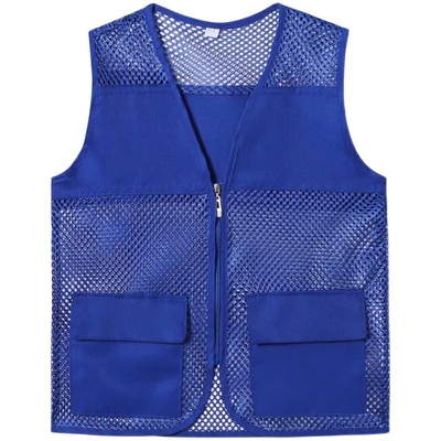 定制工作纯棉多口袋志愿者马甲