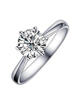 925纯银饰品镀白金女克拉仿真