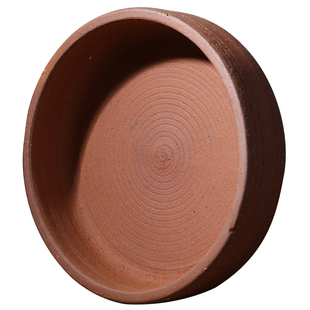 古城趣皿 潮州红泥炭炉垫脚 陶瓷橄榄炭槽 粗陶风炉隔热底座 壶托