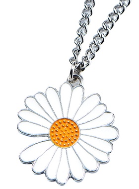 小雏菊钛钢太阳花情侣学生吊坠