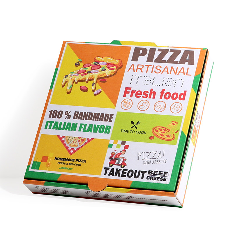 定制镀铝膜9寸一次性披萨盒子保温7 8 10 12 14寸pizza外卖打包盒