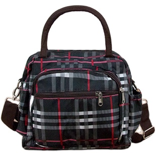 手提包女斜挎小布包包防水加厚手提袋牛津布妈咪包饭盒袋便当包袋