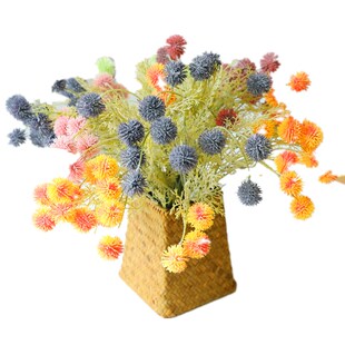 仿真彩色杨梅草塑料假花客厅装饰摆设餐桌花艺商店餐馆田园风配草