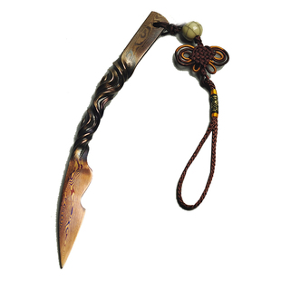 东品手工锻打百炼钢古马茶刀 非大马士革钢 普洱茶撬茶器茶道配件