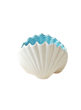 外单地中海风贝壳收纳装饰白瓷