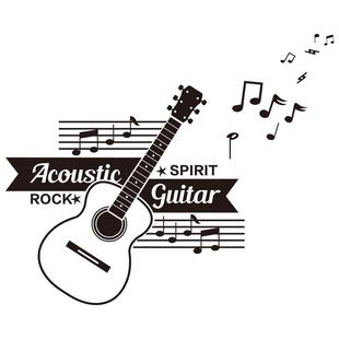 音乐教室装饰墙贴创意五线谱音符吉他培训班卧室背景墙面布置贴纸