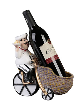 欧式风厨师树脂酒架人体厅堂模型