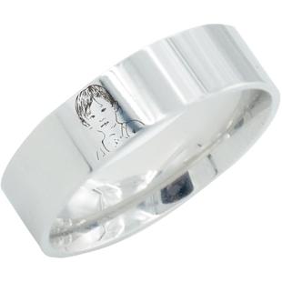 素描私人订制定做钛钢肖像戒指情侣对戒男女个性创意DIY戒指刻字