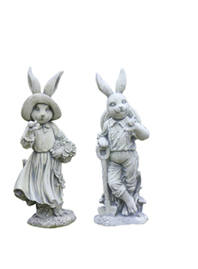 欧式庭院仿真卡通兔子雕塑