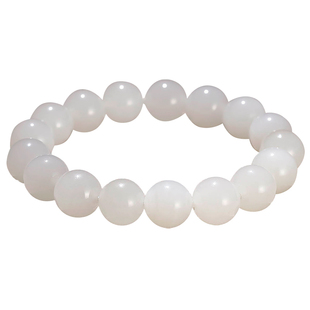 玉友新款和田玉羊脂玉约10mm圆珠链男女款天然玉石手链玉器手串