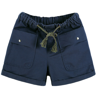 纯棉短裤男休闲韩版宽松大口袋三分裤松紧腰超短裤男生帅气百搭潮