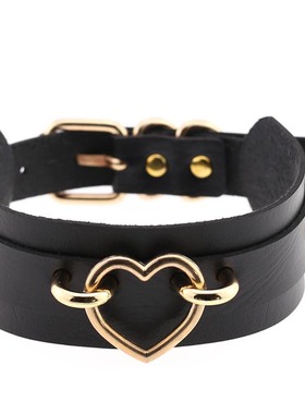 欧美项圈皮项链夸张choker项圈