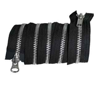 66cm枣红色YKK拉链配件5号金属双头银齿长羽绒服外套门襟拉锁82cm