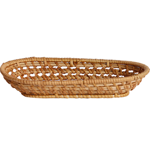 藤编面包筐超市果蔬陈列展示篮零食收纳框方形塑料编织筐水果篮