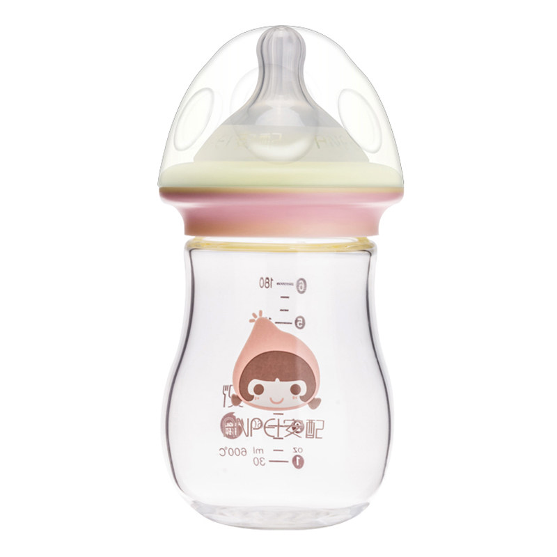 玻璃喝水80ml初生带勺子宝宝奶瓶