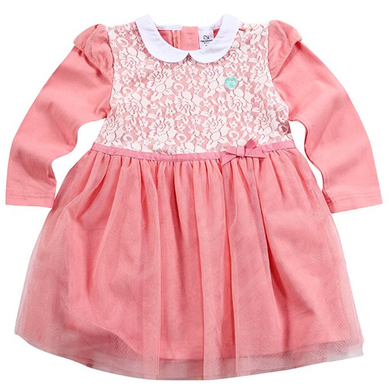 TWINKIDS韩国小木马童装春秋婴童蕾丝装饰长袖连衣裙T5SB2O03