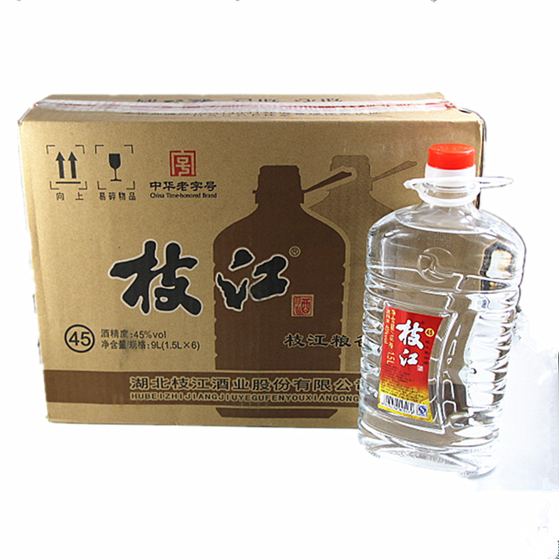 枝江酒45度1.5L整箱6壶装酒优质酒浓香型配制酒湖北名酒