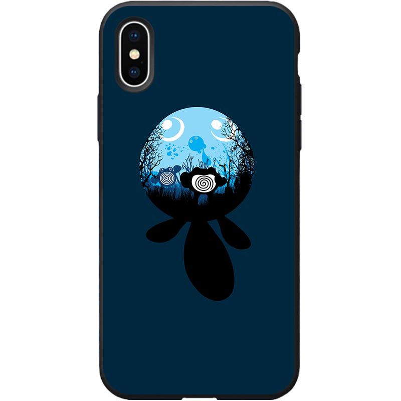 蚊香蝌蚪卡通宝可梦手机壳XS适用iPhone16小米13光面玻璃12全包14苹果15ProMax神奇宝贝Plus华为液态硅胶软壳